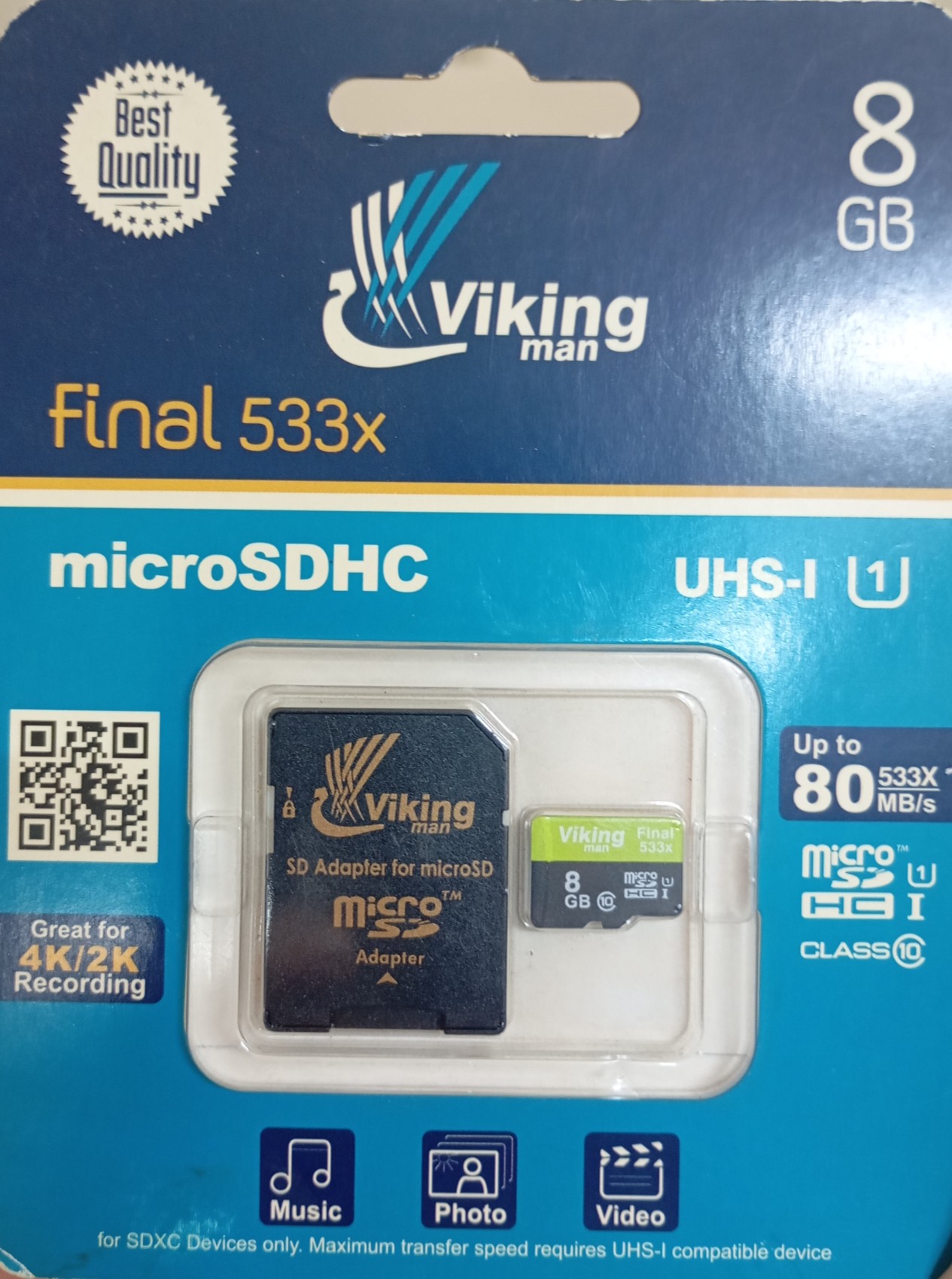 مموری کارت 8 گیگ میکرو وایکینگ